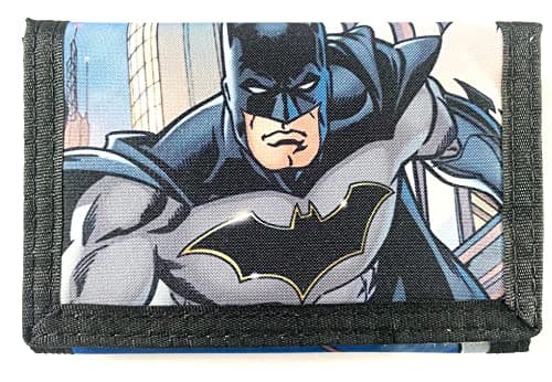 Image of DC Comics Official Batman Here to Help Boys Trifold Money Change Notes Wallet New