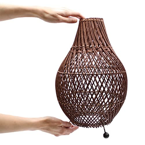 Image of Rattan Table Lamps - Dark Brown