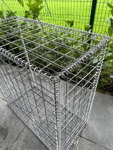 Image of 4mm Wire Gabion Baskets Galvanised Steel Cages Mesh Wire Stone Basket Outdoor Spiral Retaining wall/ 100 x 30 x 30cm or 100 x 45 x 30cm or 100 x 45 x 45cm / 75 x 75mm mesh Hole (100 x 45 x 30cm)
