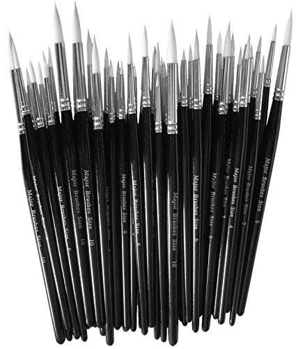 Image of Major Brushes Assorted Synthetic Sable Brushes (3 Class Packs of 50)