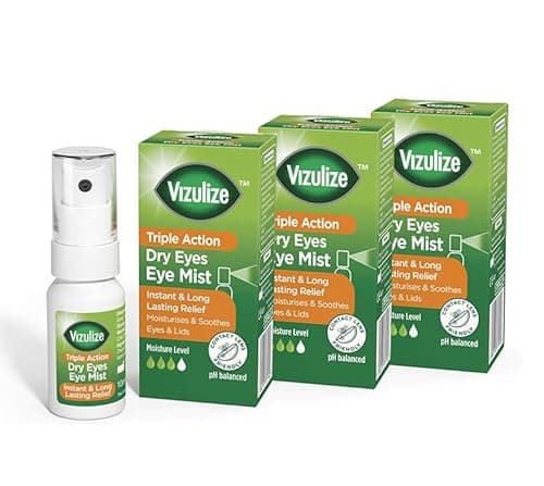 Image of Vizulize Triple Action Soothing Relief Dry Eye Mist, 10ml - 3 Pack