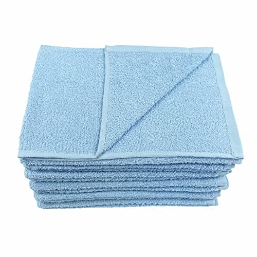 Image of Bright Bots Terry Towelling Cloth Nappies Reusable Diapers 100% Cotton Absorbent Nappies (60 x 60) (Blue)