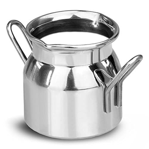 Image of Drinkstuff Mini Milk Churn – 80ml Stainless Steel Milk Jug, Vintage Style Creamer Pitcher, Durable & Unbreakable, Dishwasher Safe, Ideal for Coffee, Tea, Sauces & Restaurant Serving