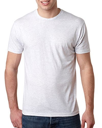 Image of Next Level Men's Tri Blend Satin Label T-Shirt, Heather White, Medium