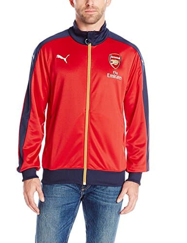 Image of PUMA Men's AFC Stadium Jacket With Sponsor, Small, High Risk Red-Black