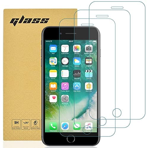 Image of gueche [3-Pack Screen Protector for iPhone 8, iPhone 7, iPhone 6s, and iPhone 6, Tempered Glass Film 99.99% HD Clarity Screen Protector, 4.7-inch Case Friendly, [Easy Installation], Scratchproof