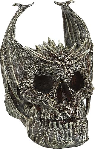 Image of Spiral - Draco Skull - Desk Top Sculpture