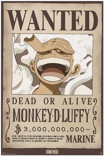 Image of GB eye One Piece Wanted Luffy Wano 61 x 91.5cm / 24.2 x 35.8 inches Maxi Poster - Shipped Rolled - Art Poster - Wall Posters - Posters & Prints