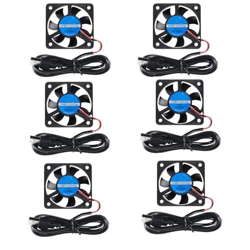 Image of DORHEA 5V USB Brushless Cooling Fan 50 X 50 X 10mm with USB Computer CPU Cooler - 6PCS 5010 3D Printer Fan