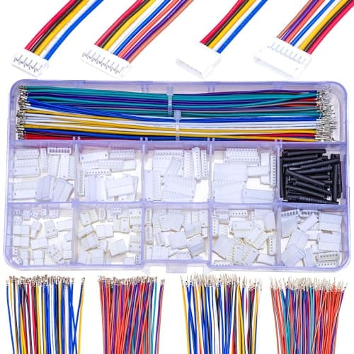 Image of Kidisoii JST Connector Kit 1.5mm Pitch JST-ZH 1.5 Male Female Connector with Premium 28AWG Pre-Crimped Extension Cables,ZH 1.5mm Connector 2/3/4/5/6/7/8/9/10 Pin Male Female Housing (ZH-MF-Kit)