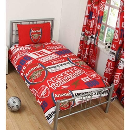 Image of Arsenal F.C. Unisex Arsenal Official Single Duvet Set Multi Colour, Multi-Colour, single UK
