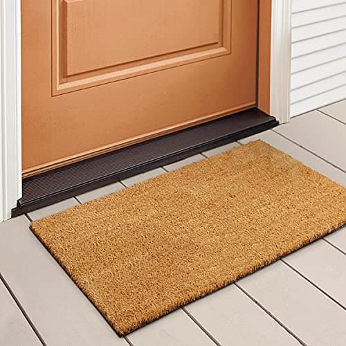 Image of LuxUrux Welcome Mats Outdoor Coco Coir Doormat, with Heavy-Duty PVC Backing - Natural - Perfect Color/Sizing for Outdoor uses.