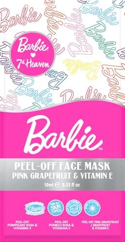 Image of 7th Heaven Barbie Pink Grapefruit & Vitamin E Peel-Off Face Mask - Pore Cleansing - For All Skin Types