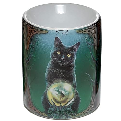 Image of EliteKoopers 1Pcs Ceramic Lisa Parker Oil Burner Rise of the Witches Cat For Home, Bedroom Decoration Item