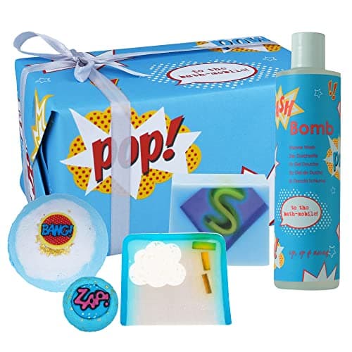 Image of Bomb Cosmetics Superhero's Saviour Handmade Wrapped Bath & Body Gift Pack, Contains 5-Pieces, 500 g