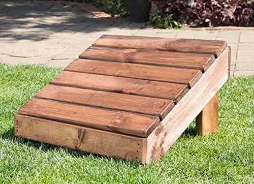 Image of Charles Taylor Traditional Wooden Garden Furniture Foostool