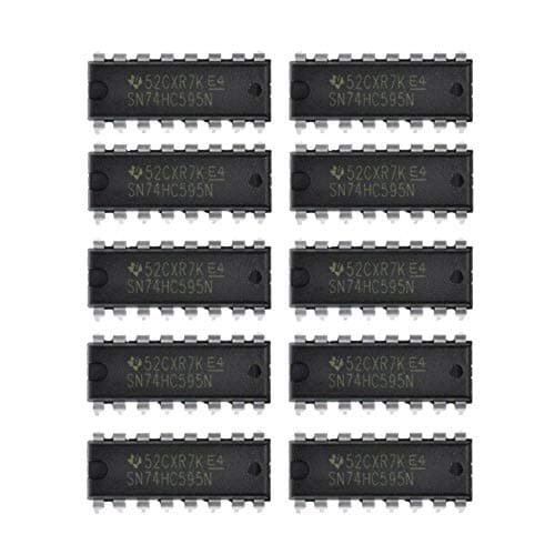 Image of Erduo 10PCS IC 74HC595 74595 SN74HC595N 8-Bit Shift Register DIP-16 NEW Black