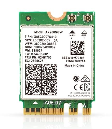Image of HighZer0 Electronics AX200 Wi-Fi 6 Adapter | Dual-Band 802.11ax M.2 WiFi Card for PC | Up to 2.4 Gbps | No vPro | Supports Bluetooth 5.2 & Intel, AMD, Windows 10/11, Linux AX200NGW
