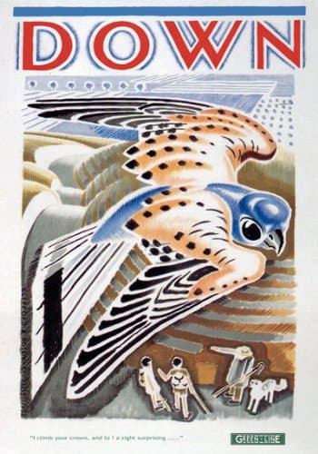 Image of R31 Vintage Down London Transport Green Line British Travel Poster Re-Print - A2+ (610 x 432mm) 24" x 17"