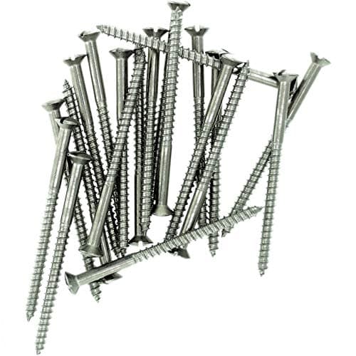 Image of No.10 x 0.63 (5.0mm x 16mm) Slot Raised Countersunk Wood Screw - Stainless Steel (A2) (Pack of 20)