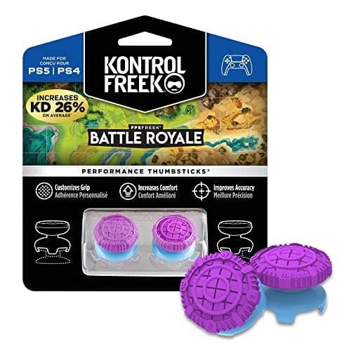 Image of KontrolFreek FPS Freek Battle Royale for PlayStation 4 (PS4) and PlayStation 5 (PS5) | Performance Thumbsticks | 2 High-Rise Convex (Domed)| Purple
