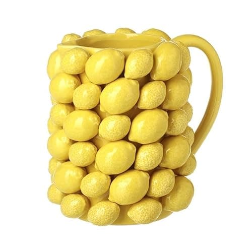 Image of Heaven Sends Ceramic Lemon Jug – Unique 3D Lemon Design Pitcher for Home & Kitchen – Vibrant Decorative Summer Serveware – Ideal for Water, Juice, Cocktails & More – Gift for Homeware Lovers