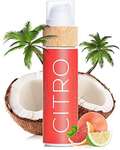 Image of COCOSOLIS CITRO Tanning Accelerator - Organic Tanning Oil with Vitamin E & Citrus Fragrance for Quick Intense Tan - Tanning Enhancer for Rich Chocolate Tan - Nourishing Body Lotion (110)
