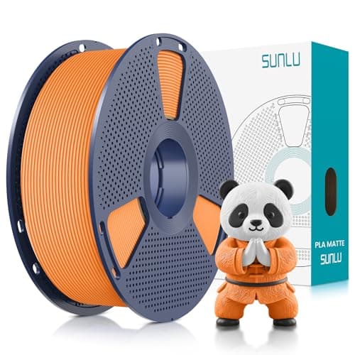 Image of SUNLU 3D Printer Filament PLA Matte 1.75mm, Neatly Wound Filament, Smooth Matte PLA Finish, Print with 99% FDM 3D Printers, 1kg Spool (2.2lbs), 330 Meters, Matte Orange