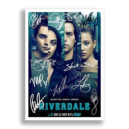 Image of Riverdale Season 5 Cast Signed Autograph A4 Poster Photo Print TV Show Series Framed Boxset Memorabilia Gift (A4 Poster Only)