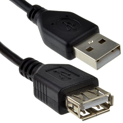 Image of kenable USB 2.0 Extension Cable High Speed A Male to A Female 24AWG Shielded Black 2m