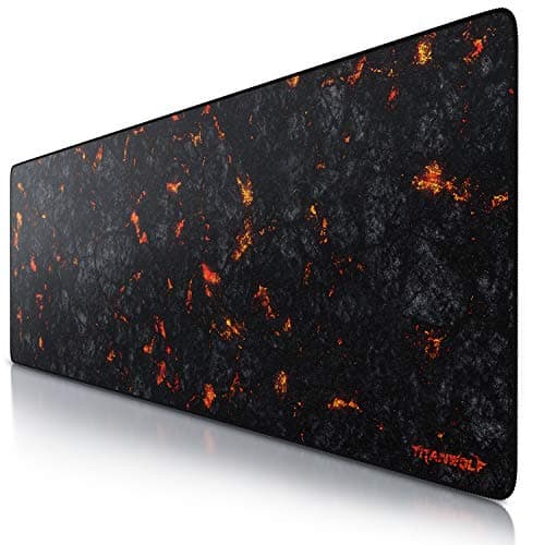 Image of TITANWOLF - Extra Large Gaming Mouse Mat 1200x400mm Oversize - XXL Mouse Pad with motif - Desk Pad XXXL Extended – For Precision and Speed - Non-Slip Rubber Base – For Mouse and Keyboard - Lava