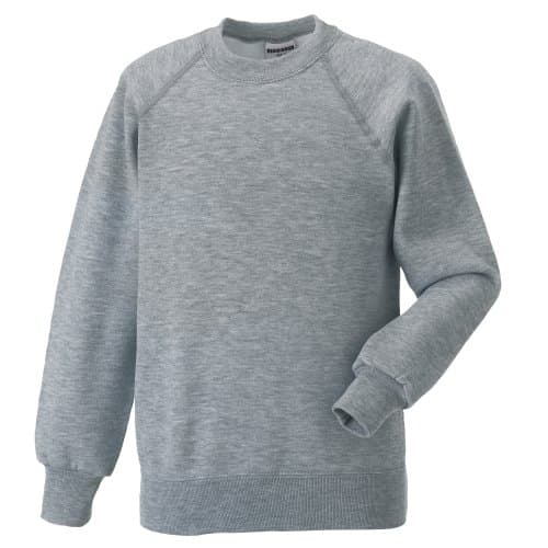 Image of Jerzees Schoolgear Childrens Raglan Sleeve Sweatshirt (Pack of 2) (7-8) (Light Oxford)