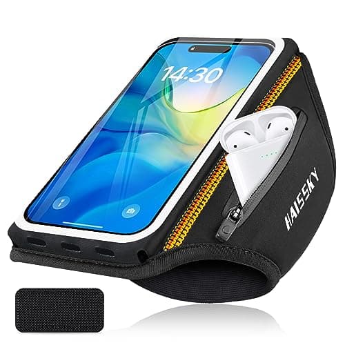 Image of CITAMAMA Running Armband with Earbuds Bag, Adjustable Armband for iPhone 15 Pro Max 14 Pro 13 12 11 Galaxy S24 S23 Ultra S22 S21 S20, Up to 6.9"