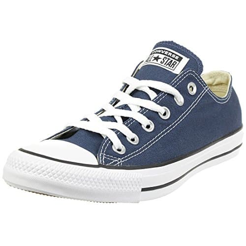 Image of Converse Mens All Star Ox Plimsolls Trainers Blue 8 UK