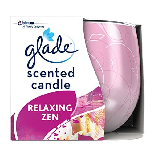 Image of Glade Jar Candle, Scented Candle Infused with Essential Oils, Up to 31 Hour Burn Time, Relaxing Zen, 120g