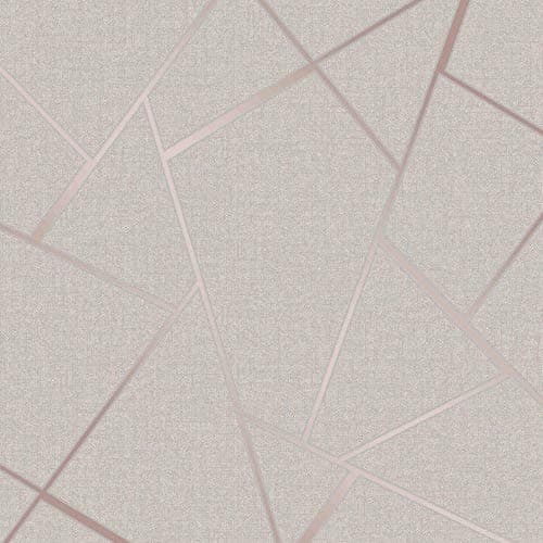 Image of Fine Décor FD42282 Quartz Fractal Wallpaper, Rose Gold (Color May Vary)