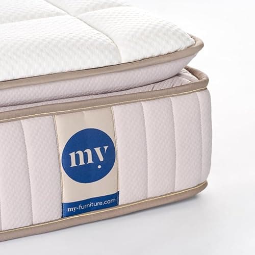 Image of MY Furniture Ultimate Super King Mattress 6FT–11"/27cm, Medium-Firm Orthopedic Pillow-Top Hybrid,7-Zone Pocket Spring & Gel Memory Foam, Tencel Cover–00-Night Trial,5-Year Warranty + Free Protector