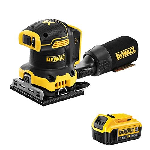 Image of Dewalt DCW200N 18V XR Brushless 1/4 Sheet Palm Sander with 1 x 4.0Ah Battery