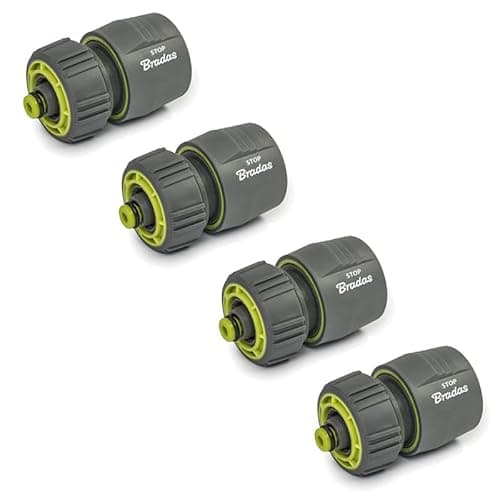 Image of Coupling with Water Stop 1/2 Inch, Quick Coupling, Quick Connector, Garden Hose Connector, Connection Parts for Hose Start and End, Pack of 4