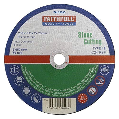 Image of Faithfull FAI2303S Stone Cutting Disc 230mm x 3.2 x 22.23