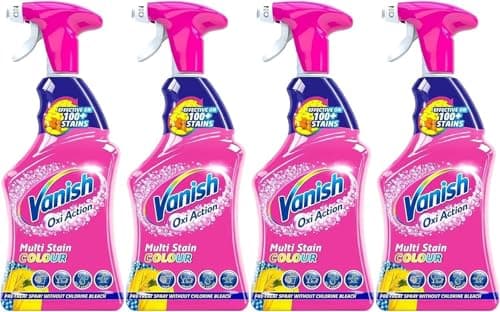 Image of Vanish Oxi Action Pre Treat Spray | 500ml | Pack of 4 | 4 x 500ml | Colour Fabric Stain Remover