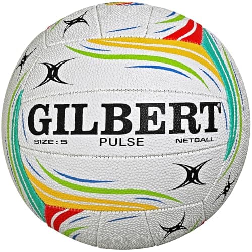 Image of Gilbert Pulse Match Netball White/multi Size 4