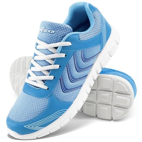 Image of Alicegana Sneakers for Women Running Shoes: Fashion Walking Womens Sneakers Casual Lightweight Tennis Shoes, Blue, 5 UK