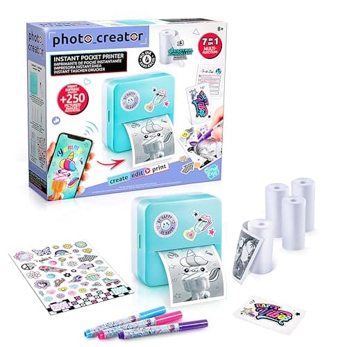 Image of Photo Creator Instant Pocket Printer – Instant thermal Photo Printer with App | 4 Rolls Included, BPA-Free Paper | USB-C | 250+ prints