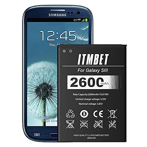 Image of [2600mAh] Galaxy S3 Battery,(2023 New Version) Ultra High Capacity Replacement Battery for Samsung Galaxy S3 EB-L1G6LLU, Verizon I535, Sprint L710, AT&T I747, R530, LTE I9305, T999