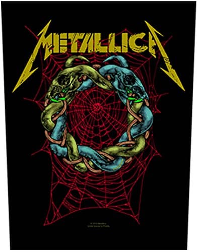 Image of Metallica Back Patch Tangled Web Official Black Iron On Woven (36cm x 29cm) One Size