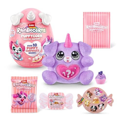 Image of Rainbocorns ZURU Puppycorn Scent Surprise, Hound Dog, by ZURU Surprise Unboxing Soft Toy, Scented Puppy Plush for Girls (Hound Dog)