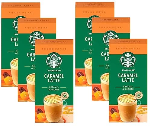 Image of Starbucks Caramel Latte Premium Instant Coffee, 5 Sachets, (Pack of 6, Total 30 Sachets)