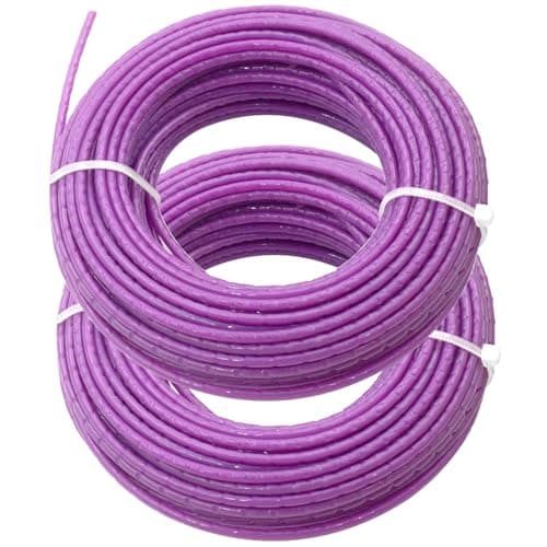Image of Zeqeey Replacement Trimmer Line Nylon Cord with Indentation for Grass Strimmer Weed Brush Cutter, Length 30m 98ft, Diameter 2.4mm 0.095inch, 2 Rolls