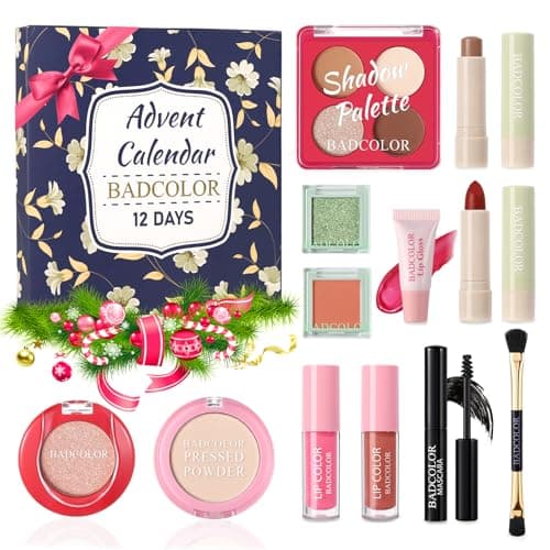 Image of BAD COLOR Makeup Set Advent Calendar Boxes - 12 Days Christmas Countdown Calendar Gift Makeup Sets